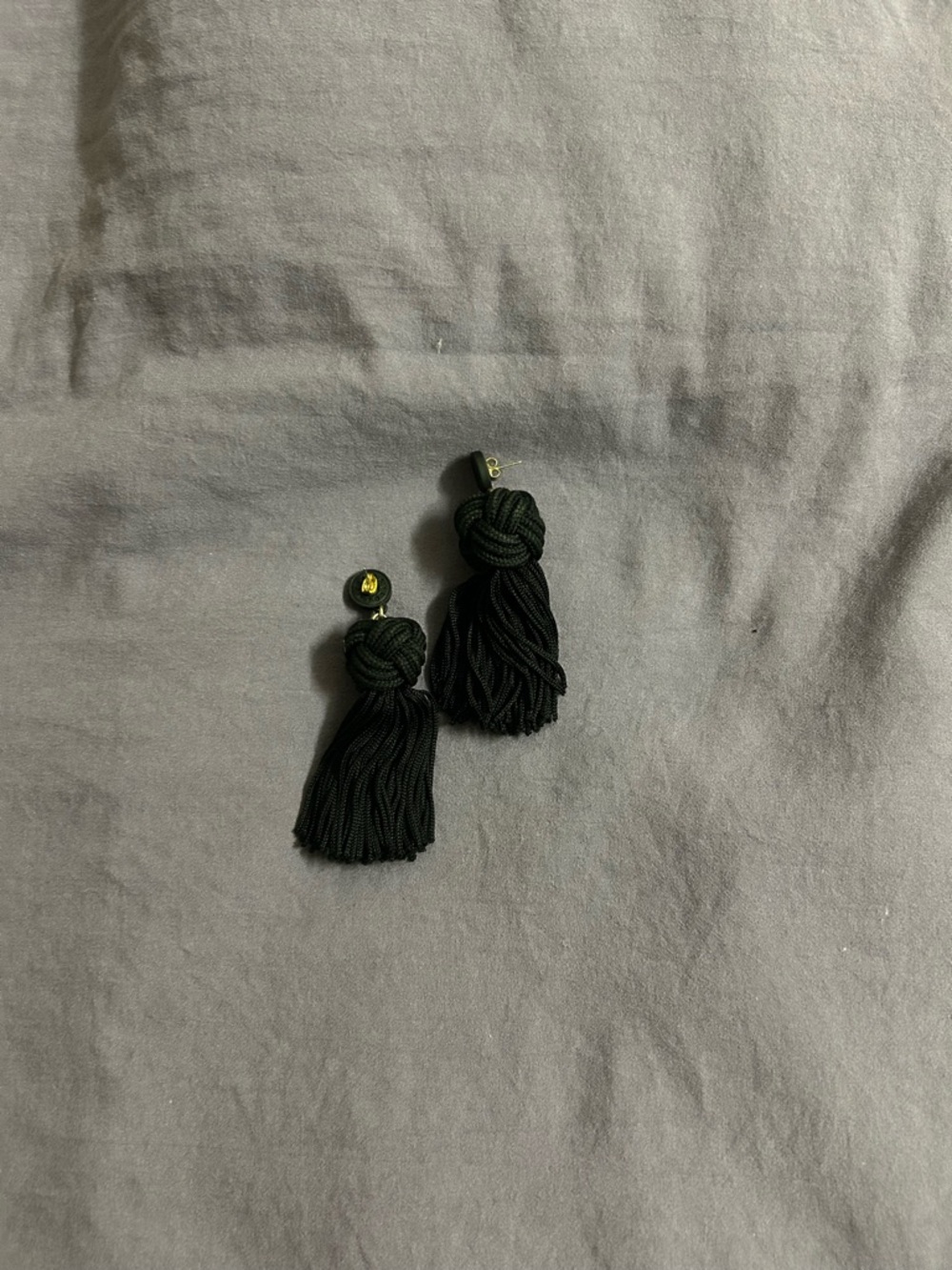 Black Tassel Knot Earrings - Women Jewelry